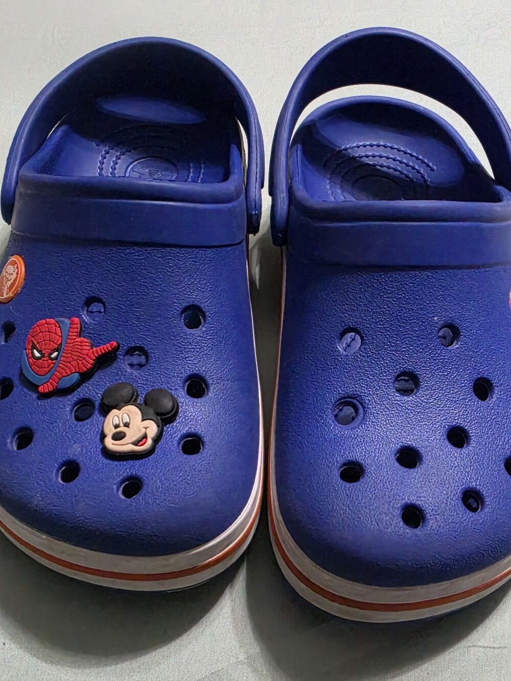 CROCS Kids Navy Blue Slip-On Clogs Size 1Y